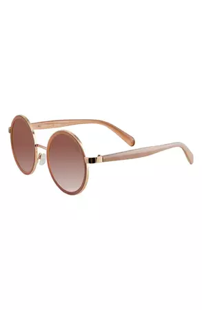 Velvet Eyewear Essie 52mm Gradient Round Sunglasses | Nordstrom