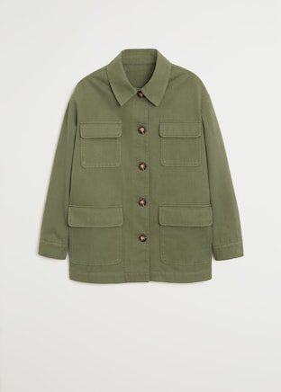 Multi-pocket cotton jacket - Women | Mango USA green