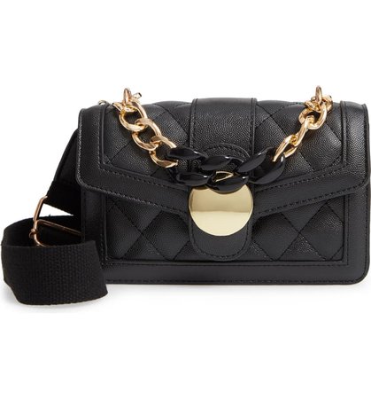 Knotty Ombré Faux Leather Quilted Link Handle Crossbody Bag | Nordstrom