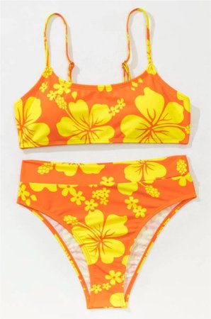 orange and yellow bikini