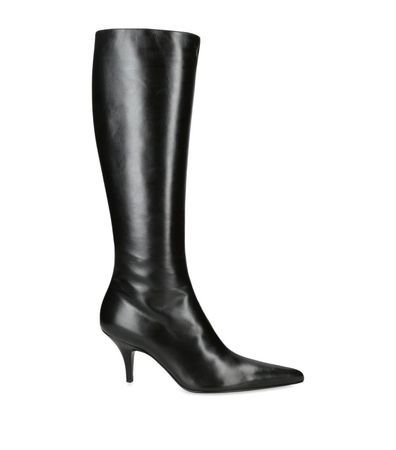 The Row Leather Sling Knee-High Boots 65 | Harrods US