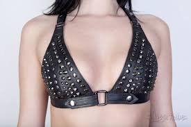 leather studded bra - Google Search