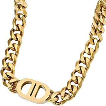 Amazon.com: Yarpiany Titanium Steel Cuban Link Chain Gold Silver Bracelets/Necklace for Women's Girls,8mm Width, 6.2/16.5 inches Length Fashion Cuban Chain Jewelry (Gold:Cuban Necklace): Clothing, Shoes & Jewelry