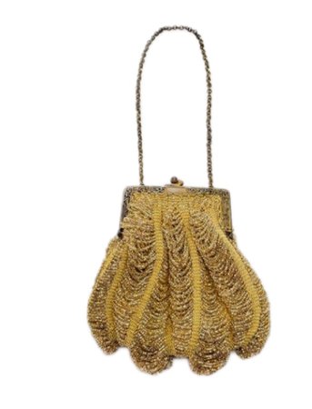 1910s gold beaded purse