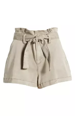 PAIGE Anessa Tie Waist Pleated Shorts | Nordstrom