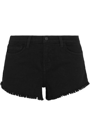 L'Agence | Zoe frayed denim shorts | NET-A-PORTER.COM