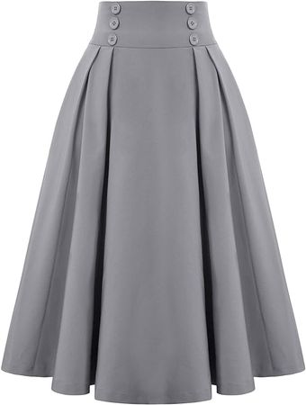 Amazon.com: Belle Poque 1950s Black High Waisted Skirt Plus Size A-line Midi Skirts with Pocket,Black,3XL : Clothing, Shoes & Jewelry