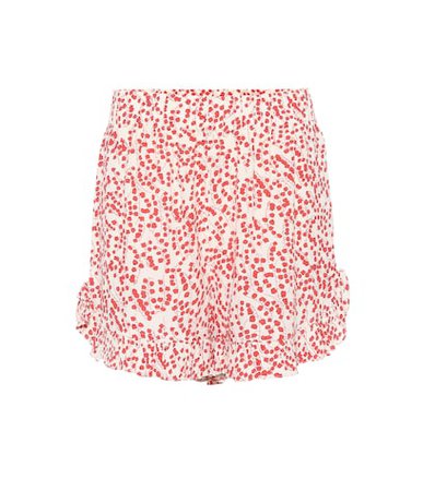 Floral crêpe shorts