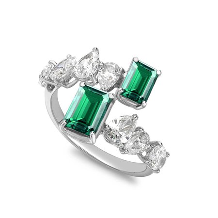 MYA emerald and diamond ring