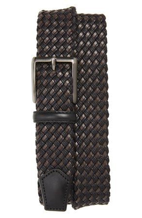 Canali Woven Leather Belt | Nordstrom