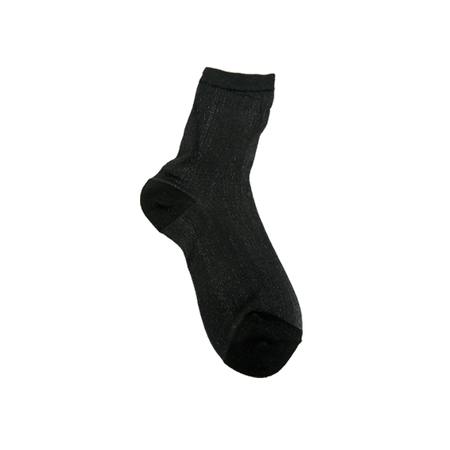 stylenanda | black nylon blend micro crew socks