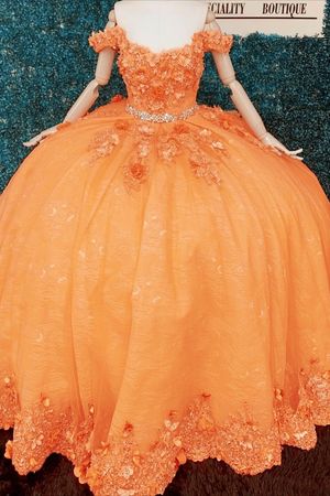 orange princess dress