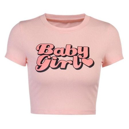 Basic Baby Girl Tee T-shirt Kawaii Barbie Crop Top