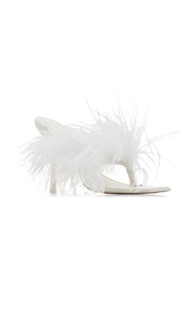 Shannon Feather-Embellished Sandals By Cult Gaia | Moda Operandi