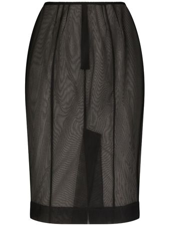 Dolce & Gabbana Sheer Pencil Skirt - Farfetch