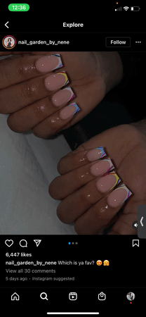 colourful french tip