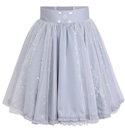 light blue alice in wonderland skirt