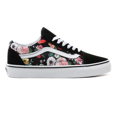 Garden Floral Old Skool Shoes | Black | Vans