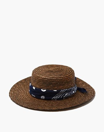 WYETH™ Straw Flossie Boater Hat