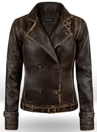 Scarlett Johansson Captain America Brown Leather Jacket