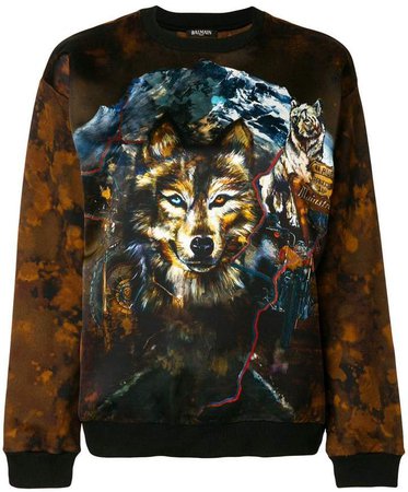 Wolf printed sweatshirt