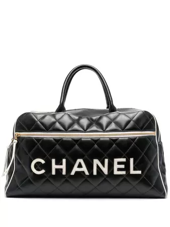 CHANEL Pre-Owned 1994-1996 diamond-quilted Holdall Bag - Farfetch