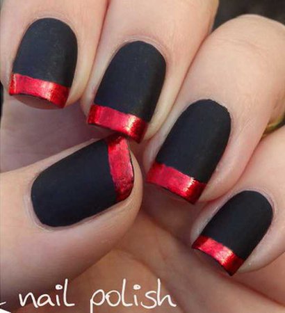 Red and Black Nails