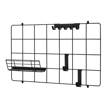 iDesign Jayce Metal Wall Grid System, Modular Grid Organizational Panel for Additional Storage in Kitchen, Bathroom, Office, Craft Room, Garage, Basement 16.6" x 28.16" x 5.57" - Matte Black: Amazon.ca: Home & Kitchen