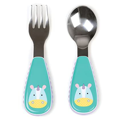Amazon.com: Skip Hop Toddler Utensils, Zootensils Fork & Spoon Set, Unicorn: Baby