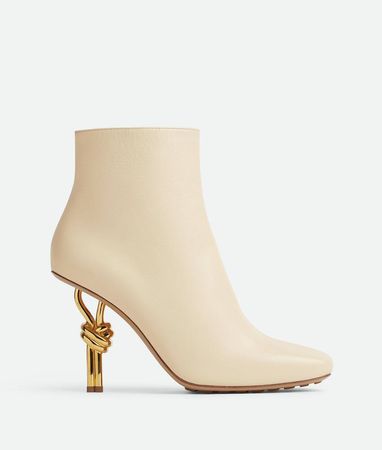 Bottega Veneta® Women's Knot Ankle Boot in Sea salt. Shop online now.