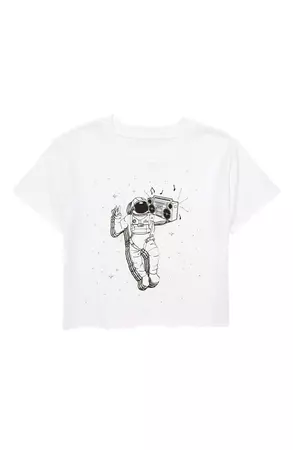 Treasure & Bond Kids' Color Changing Astronaut Graphic Crop T-Shirt | Nordstrom