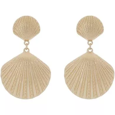 gold shell earrings colette