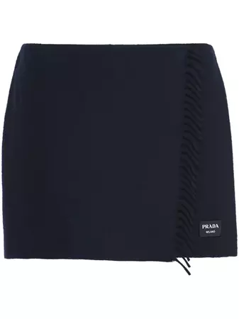 Prada Fringed Cashmere Miniskirt - Farfetch