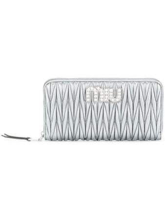 Miu Miu quilted zipped wallet £530 - Shop Online - Fast Delivery, Free Returns