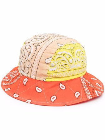 Arizona Love colour-block bandana-print Bucket Hat - Farfetch
