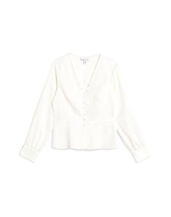 Topshop Rouleau Button Detail Blouse - Solid Color Shirts & Blouses - Women Topshop Solid Color Shirts & Blouses online on YOOX United States - 12336701EL