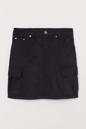 Short Utility Skirt - Black