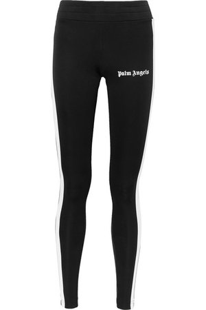 Palm Angels | Rack printed striped stretch-jersey leggings | NET-A-PORTER.COM