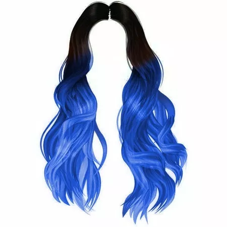 Black to Blue Ombre hair - wavy (Dei5 edit)