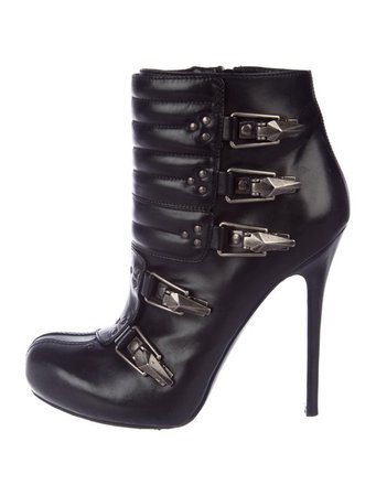 Alexander McQueen Quilted Leather Ankle Boots - Shoes - ALE64625 | The RealReal
