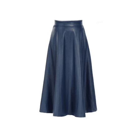 Faux Leather Maxi High Waist Skirt