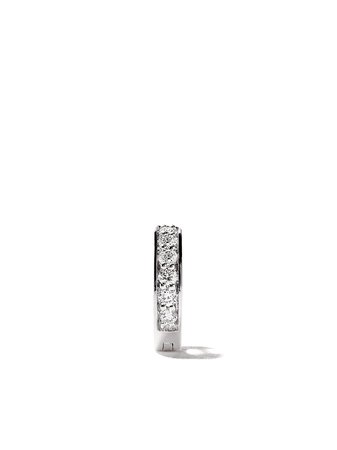 Alinka 18Kt White Gold Irina Diamond Huggie Earring E501218WWD Silver | Farfetch