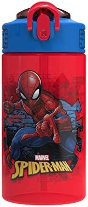 Amazon.com: Zak Designs Marvel SpiderMan Kids Spout Cover and Built-in Carrying Loop Made of Plastic, Leak-Proof Water Bottle Design (16 oz, BPA-Free) : Sports & Outdoors