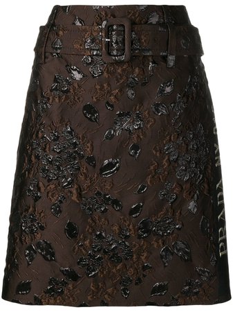 Prada Floral Jacquard Pelmet Skirt
