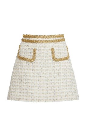 Boucle Cotton Mini Skirt By Giambattista Valli | Moda Operandi