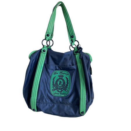 Vintage Y2K Juicy Couture "Her Majesty" Large Green Handbag Purse Nylon Tote Bag | eBay