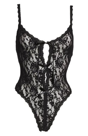 Hanky Panky 'Signature Lace' Open Gusset Teddy | Nordstrom