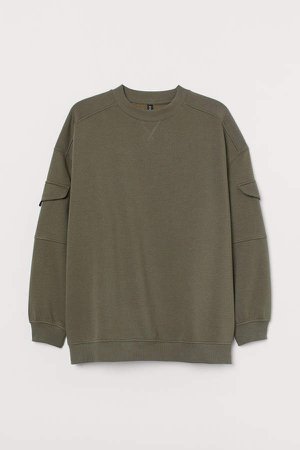 H&M+ Cotton-blend Sweatshirt - Green