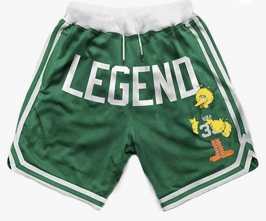 green basketball shorts