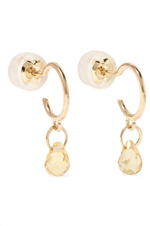 Melissa Joy Manning | 14-karat gold citrine earrings | NET-A-PORTER.COM